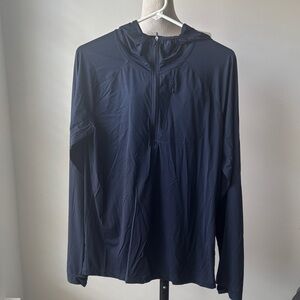 Helly Hansen Shirt Men Small 1/2 Zip Hoodie Lightweight Performance Shine Solen